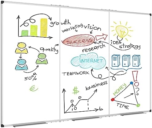 XBoard Extra Large Magnetic Whiteboard 118 x 48 Inch, 10' x 4' Oversized Foldable Dry Erase White Board for Wall with Marker Tray | Aluminum Frame - Image 2