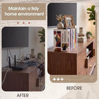 Gerrii 15.9"x10.2"x5.6" Solid Wood Hidden Book Box, Modern, Retro - Image 3