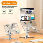 MOALLIA N86 360 Rotating Laptop Stand for Desk with Locking Knobs, Silver - Image 6