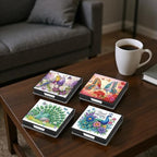4Pcs Animal DIY Diamond Art Painting Sticky Notes Holder (640 Blank Notepads) Cube Note Box Mosaic Craft Set for Office Accessories Desk Office Workplace - Image 7