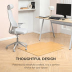 Anji Mountain 48" x 36" Bamboo Office Chair Mat for Carpet & Hardwood Floor - Image 4