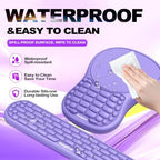 Ergonomic Keyboard Wrist Rest Mouse Pad Wrist Support Set, Purple - Image 5