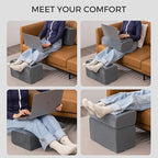 Ganondorf Foot Rest for Under Desk at Work Adjustable Foot Rest Under Desk Ergonomic Foot Stools for Under Office Desk Leg Pillow for Underdesk Footrest with Washable Cover, Grey - Image 5