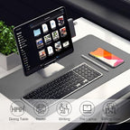 Leather Desk Pad Protector, 47.2'' x 23.6'', Suede Base Sewing Desk Blotter, Non-Slip Office Mat, Waterproof Writing Pad for Office and Home - Dark Gray - Image 5