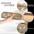 Gexmil Genuine Leather Pen Case, Hand-made Stationery Bag for Work Office - Image 5