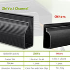 Under Desk Cable Management Tray 17 Inch, 2 Pack & Cable Management Under Desk (31.5in J Channel 2x15.7in) Bundle - Image 7