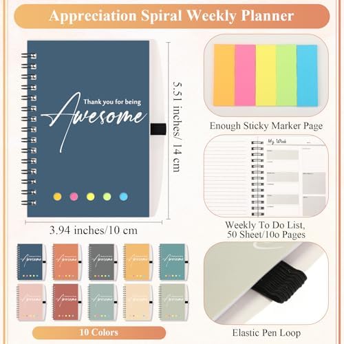 30 Sets Teacher weekly Planner with Pen, Plastic, Bright Colors - Image 3
