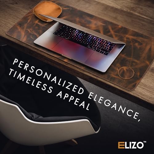 ELIZO Leather Desk Pad Real Leather Desk Mat Desk Cover Desk Blotter Desk Protector Large Computer Mat for Keyboard Gaming Mouse Pad (2-Layer 3mm) Table Laptop Mat Office Desktop Accessories - Image 6