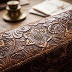 Gexmil Genuine Leather Pen Case, Hand-made Stationery Bag for Work Office - Image 5
