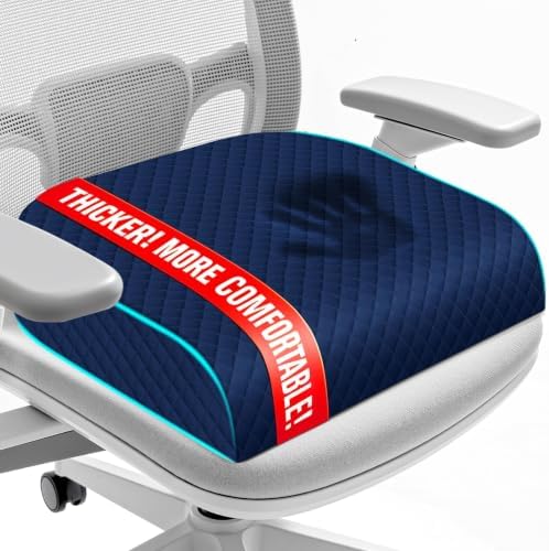 Seat Cushion, Office Chair Cushion, Chair Pad, Large, Blue, Large by Unknown