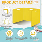 24 Pcs Desk Dividers for Students Classroom Plastic Privacy Folders Yellow Test Dividers for Students Desks Trifold Privacy Panel Partitions for School Teacher Supplies (24pcs Yellow) - Image 3
