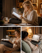 Viozon Lap Book Pillow Stand with Light, Adjustable Beanbag Reading Pillow with Storage, Multi-Angle Book Holder for Hands-Free Reading in Bed or Sofa,Book Lover Essential,Soft Cushion - Image 2
