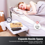 KIWIFOTOS Raised Bedside Shelf for Bed Tray Table Under Mattress - Image 4
