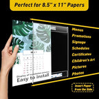 12 Pcs Acrylic Sign Holder 8.5 x 11, Vertical Wall Mount Sign Holders - Image 5