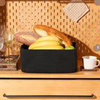 MiniArk Small Storage Baskets for Organizing | Closet Organizer Bins | Shelf Toy Basket | Woven Rope Baskets | Cube Decorative Box | Shallow Basket | 13x8.5x5.1” | 4 Packs Black - Image 5