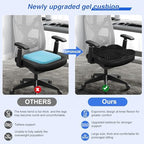 Thicken 19.7in Seat Cushion, Gel Seat Cushion for Long Sitting–Office Chair, Wheelchair, Car Cushion, Large Cooling Pad for Back Pain, Sciatica, Tailbone Pain Relief - Image 4