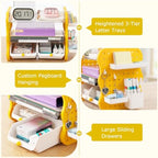 Comix 3-Tier Paper Organizer Letter Tray, File Organizer for Desk, Yellow - Image 3