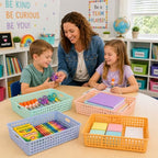 12 Pack Turn‑In Paper Trays for Classroom, Morandi - Image 6