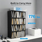 36 Slot Mail Sorter Organizer, Wood Literature Organizer Student Mailbox for Classroom, Desktop File Paper Storage Rack for Office Home School - 39.4" L×11.8”W×24“H (Black, 36-Compartment) - Image 3