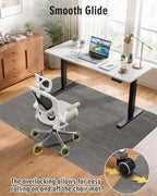 Modkin Extra Large Office Chair Mat for Hardwood Floor, 47.2" x 60", Grey - Image 5