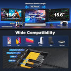 CIDETTY New Upgrad Laptop Screen Extender Monitor Portable, Ultra Light & Thin Triple Portable Monitor for Laptop 1080P FHD IPS Display for 13-17" Laptop, Plug & Play Compatiable with Win/Mac/Chrome - Image 5