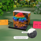 3D Memo Pad Time Piece Calendar 2027, 3D Tear-Off Art Desk Calendar 2027, Creative 3D Memo Pad Paper Art Tree House DIY Paper Carving Decoration (Tree of Life - Purple) - Image 3