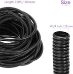DMiotech 100ft Wire Loom Split Tubing 3/4 Inch Black - Image 3