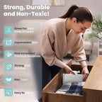 RAPTUROUS White Expandable Drawer Dividers (8" Tall, 13"-22" Long, 4 Pack - White) - Image 4