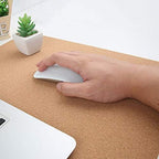 Ruby Lil Natural Cork & Leather Office Desk Mat, Dual Use Desk Matt for Desktop,Ultra Thin Waterproof PU Leather Mouse Pad,Working for Home Accessories,Black,31"x 16" - Image 4