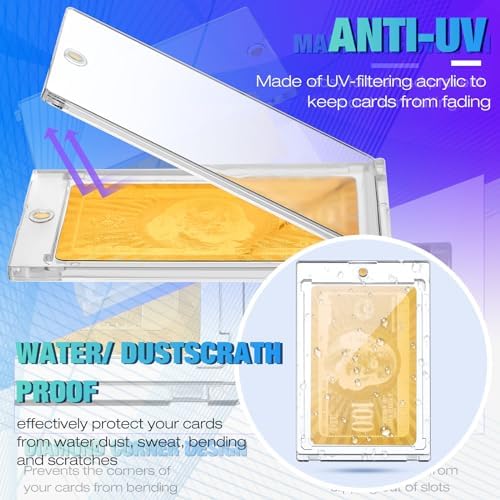 SATINIOR 30 Pcs Clear 100Pt Magnetic Card Holders for Trading Cards - Image 4