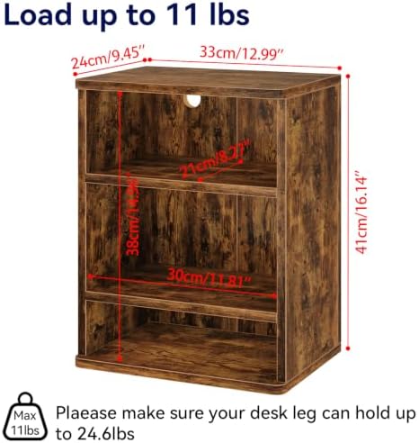 IBUYKE Under Desk Storage Cabinet Clamp on Desk Legs Shelf UTMZ012H - Image 2