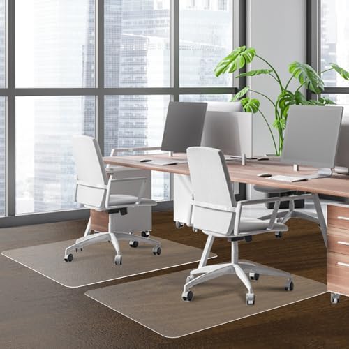 Office Chair Mat for Hardwood Floor, 48"×36" Transparent Home Floor Protector Mat for Rolling Chairs, Anti-Slip Plastic Under Desk Computer Mats Easy Glide on Hard Floors, Rectangle - Image 6