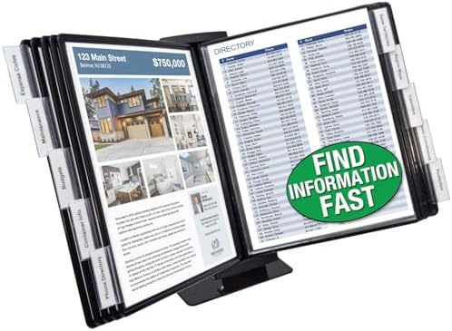 Ultimate Office FASTFIND 10-Pocket Desk Reference Display Organizer, Black by UltimateOffice