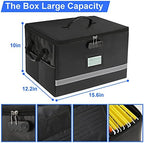 EXLIFBAG Fireproof File Organizer with Lock, 1 Layer - Image 3