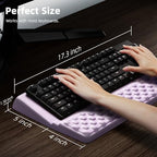 Ospelelf Keyboard Wrist Rest Pad, Comfy Ergonomic Keyboard Stand Riser Holder, Computer Wrist Support Cushion forTyping, Purple - Image 6