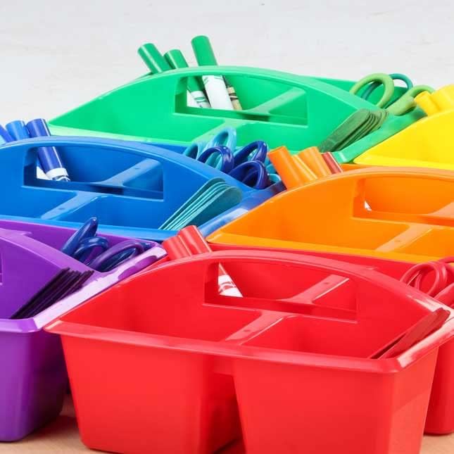 Really Good Stuff Four-Equal-Compartment Caddies with Handles - Image 5