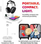 4 in 1 Wireless Charger with Headphone Stand for iPhone 17 16 15 14 13 12 Pro Max, Apple Watch 11 10 Ultra SE, AirPods Max 4 & Samsung S25-15W Gaming Desk Organizer (Adapter Not Included)(White) - Image 6