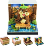 3D Calendar 2027,Time Piece Calendar 2027,Cute Beaver Carpenter 3D Art Notepad Calendars,3D Memo Pad,Tear Away Calendars,Christmas Gift,New Year Gift (Beaver Carpenter) by WelcomeHOTOYMDS%EF%BC%81