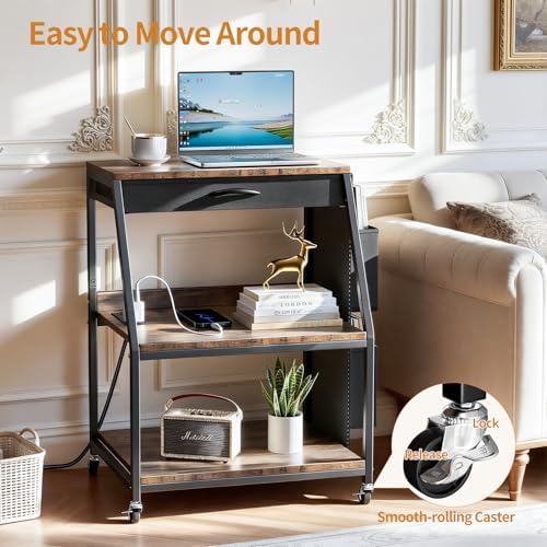 Housolution Large Printer Stand, 3 Tier 22 x 18 Inch Mobile Printer Table - Image 6