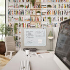 U Brands Glass Dry Erase Whiteboard, Cubicle Whiteboard, 16" x 20", White - Image 5