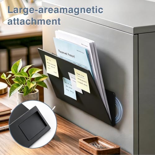 2 PCS Magnetic Wall File Organizer, Hanging Metal Wall File Holder - Image 6
