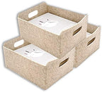 Welaxy Storage Basket Beige Foldable Shelf Drawer Organizer Bin Oatmeal by Welaxy