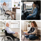 Seat Cushion Lumbar Support Pillow for Office Chair, Car Seat, Desk Chair, Ergonomic Memory Foam Seat Cushion, Office Chair Cushions for Back and Butt, Tailbone & Sciatica Pain Relief Cushion - Image 7