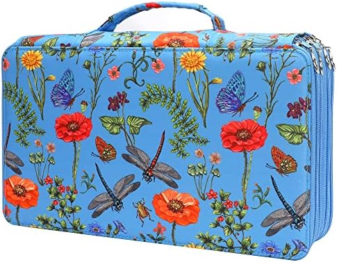 Vomgomfom PU Leather Pencil Case, Holds 100 Markers/300 Pens,Blue by Vomgomfom