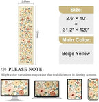 DUKINO 2.6x10 Hallway Runner Rug Washable Kitchen Rug Non Slip Beige Yellow - Image 2