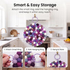 Wool Felt Ball Trivet Pot Mat, 7.8 Inch, Purple Mix, 2 Pack - Image 5