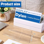 30 Pieces Acrylic Name Plate for Desk, 8.54'' x 3'' Name Tent for Meeting - Image 2