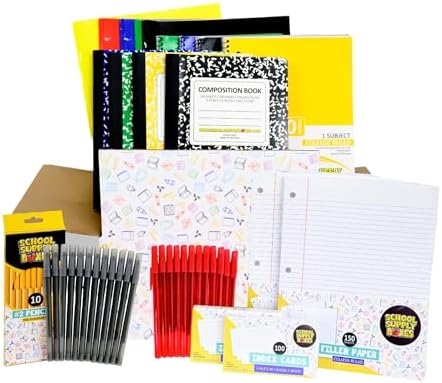 High School Writing Bundle | 1 Box - 51 Pieces per Box | School Supply Boxes - Back to School Essentials | Includes Composition Books, Loose Leaf Paper, Index Cards, 12 ct. Pens & More - Image 6