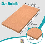 SUNGIFT 17 x 8 Inch Cork Bulletin Board 6 Pack, 1/2" Thick for Office/Home - Image 3