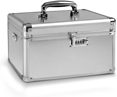 Silver Medication Combination Lock Boxes with Code Medium by Unknown